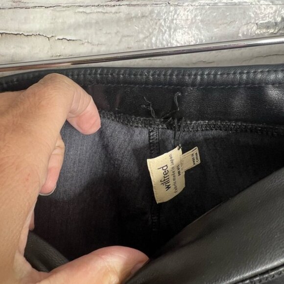 Aritzia wilfred size small Black Faux Leather Leggings - Picture 4 of 7